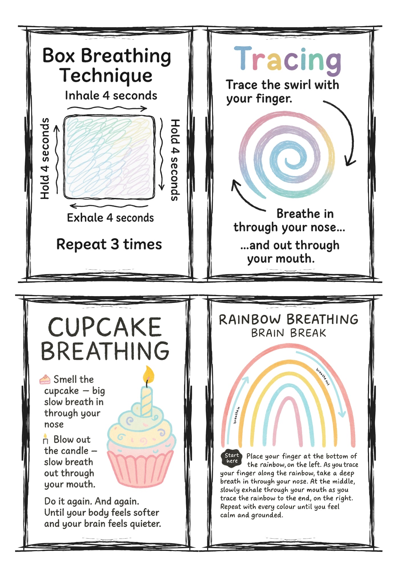 The Calm Down Toolkit – Printable Mental Health Card Set