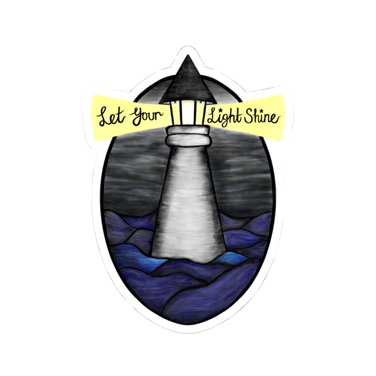 Lighthouse 'Let Your Light Shine' Kiss-Cut Sticker