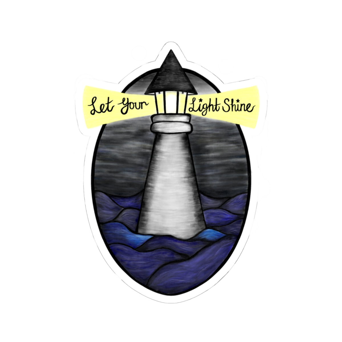 Lighthouse 'Let Your Light Shine' Kiss-Cut Sticker