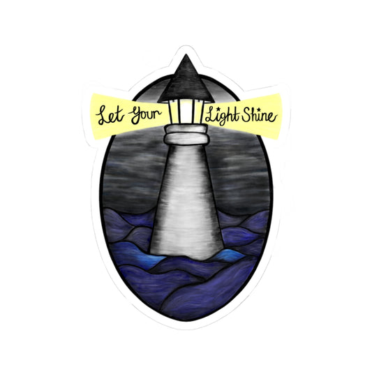Lighthouse 'Let Your Light Shine' Kiss-Cut Sticker