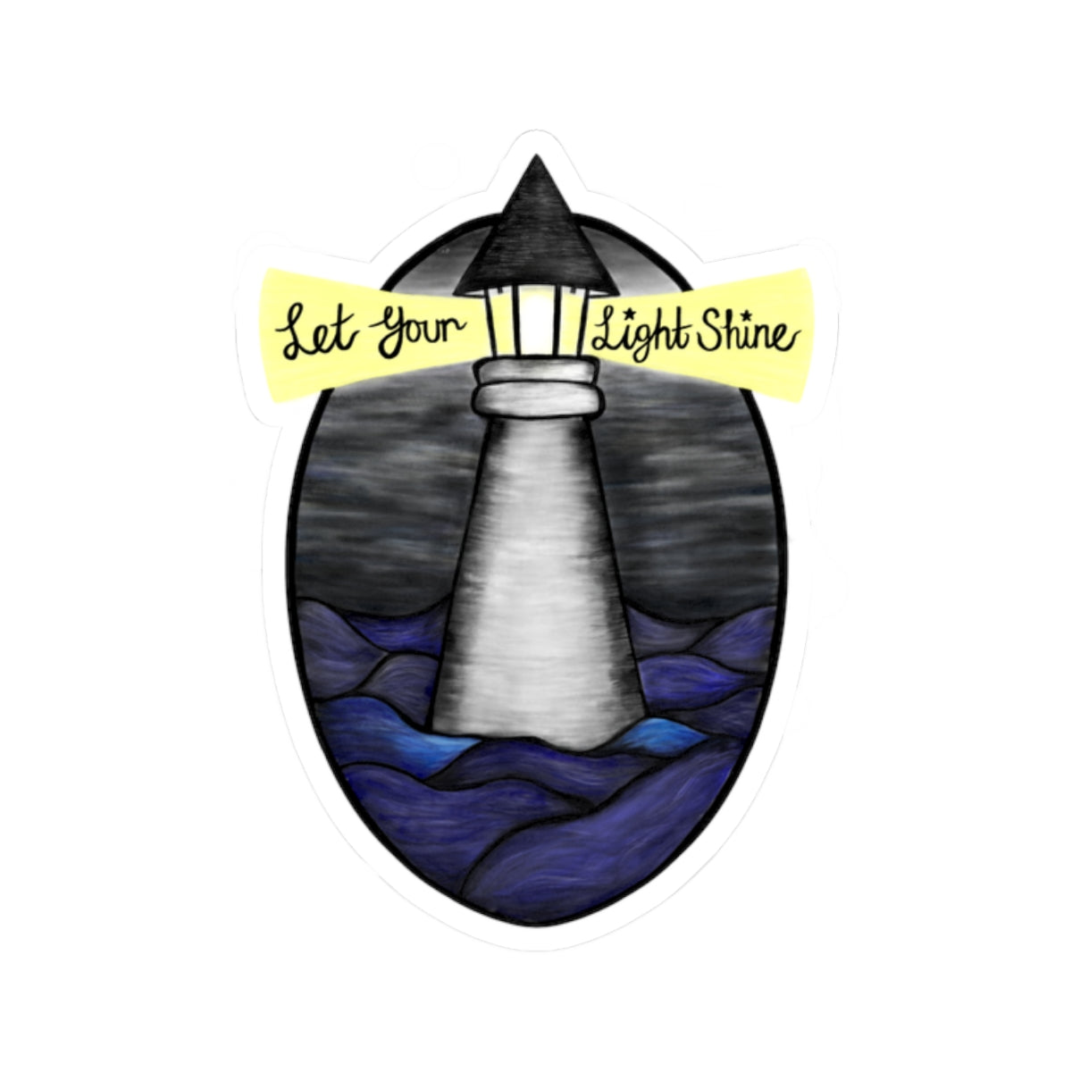 Lighthouse 'Let Your Light Shine' Kiss-Cut Sticker