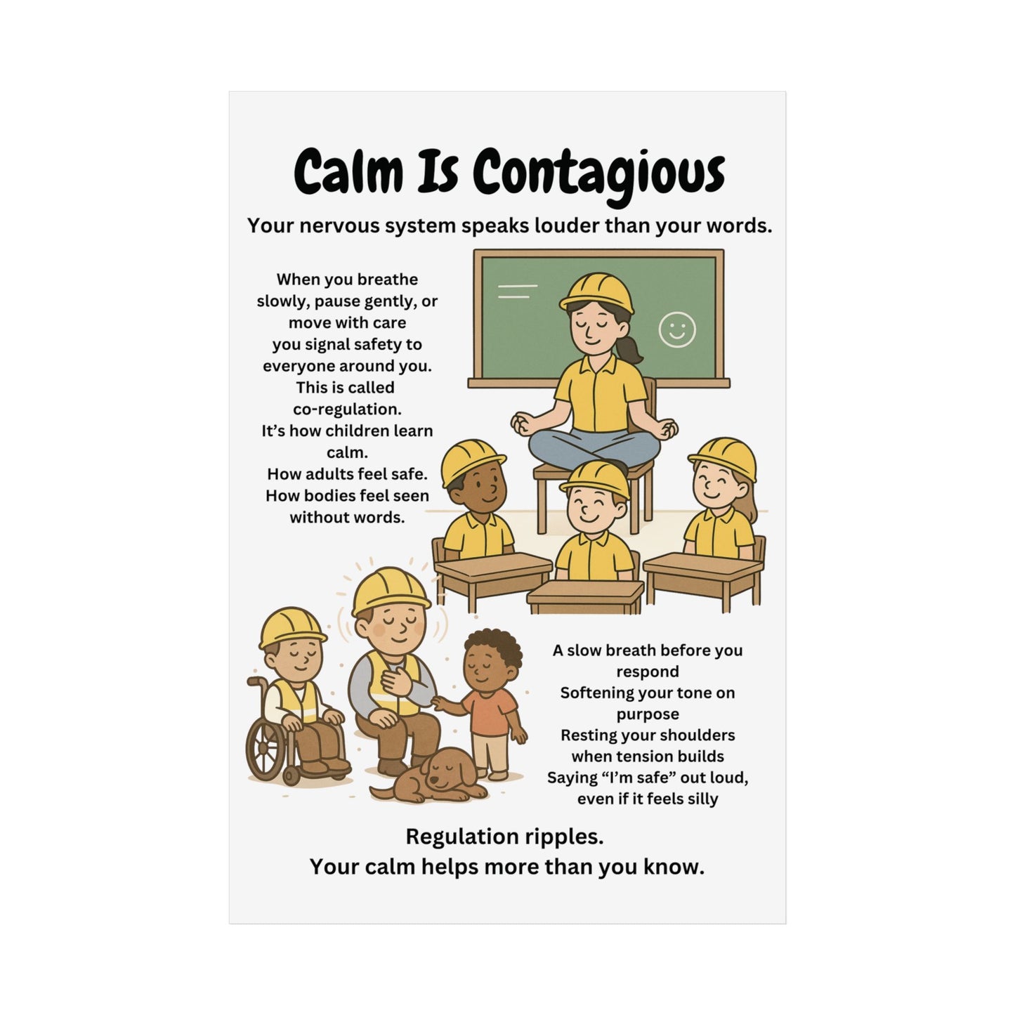 Calm Is Contagious – Co-Regulation Poster Instant Download