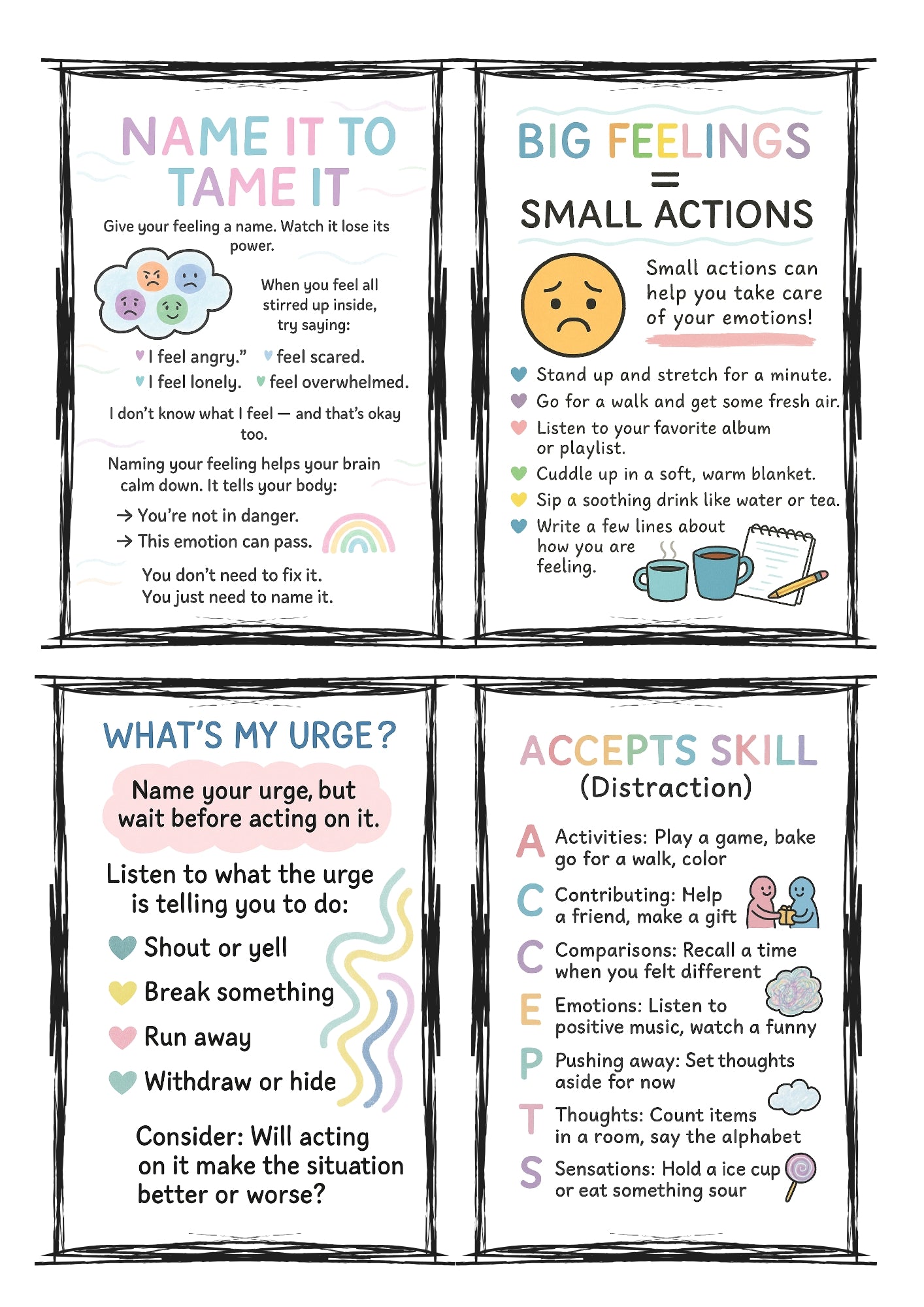 The Calm Down Toolkit – Printable Mental Health Card Set
