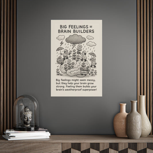 Big Feelings = Brain Builders Art Print