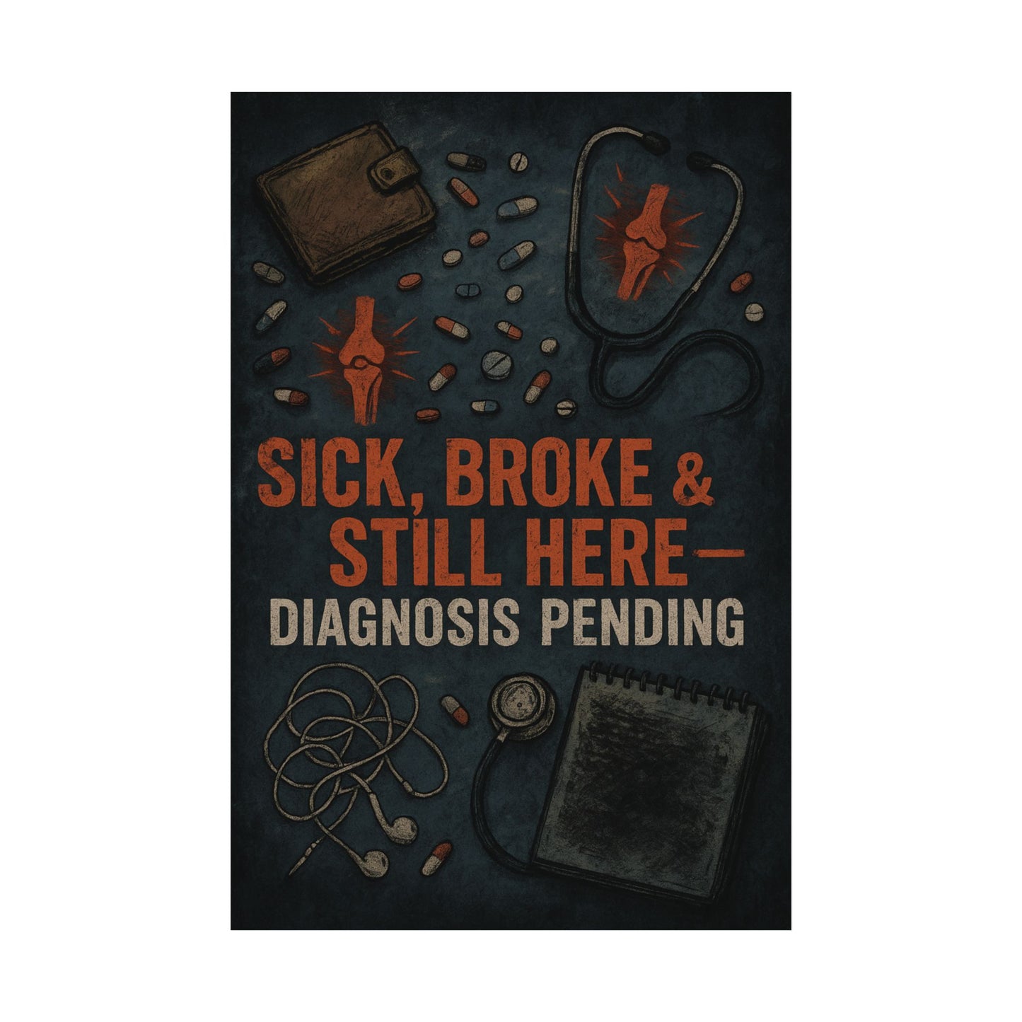 Sick, Broke, Still Here - Art Print