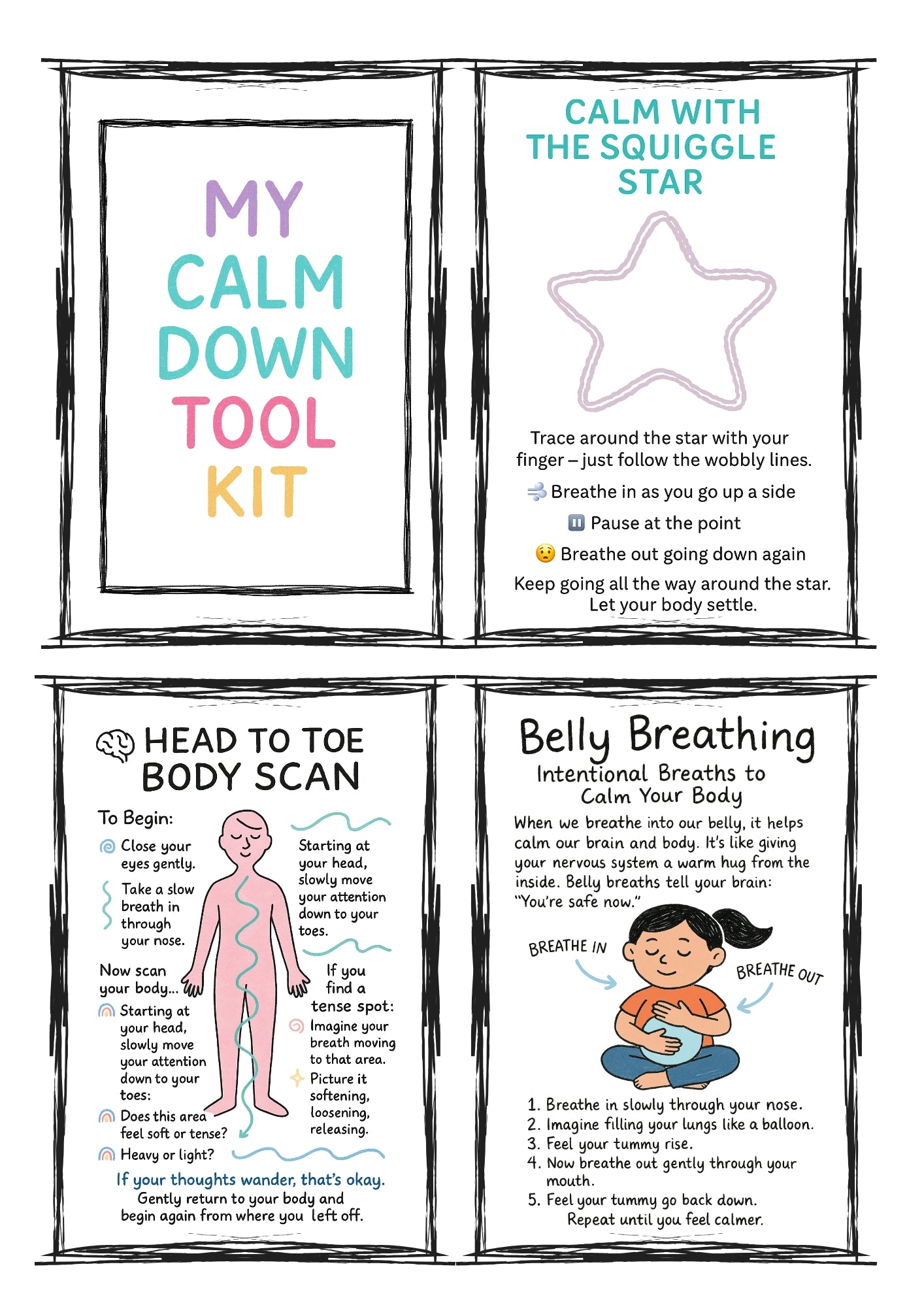 The Calm Down Toolkit – Printable Mental Health Card Set