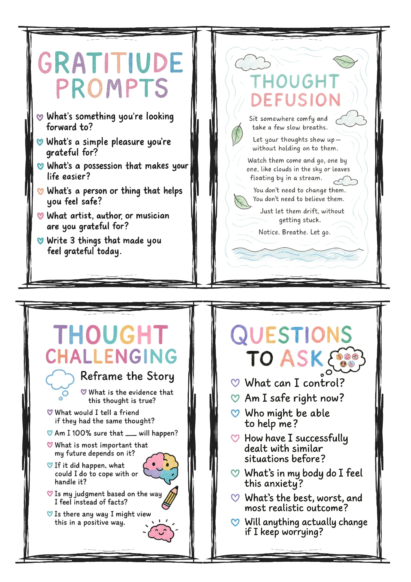 The Calm Down Toolkit – Printable Mental Health Card Set