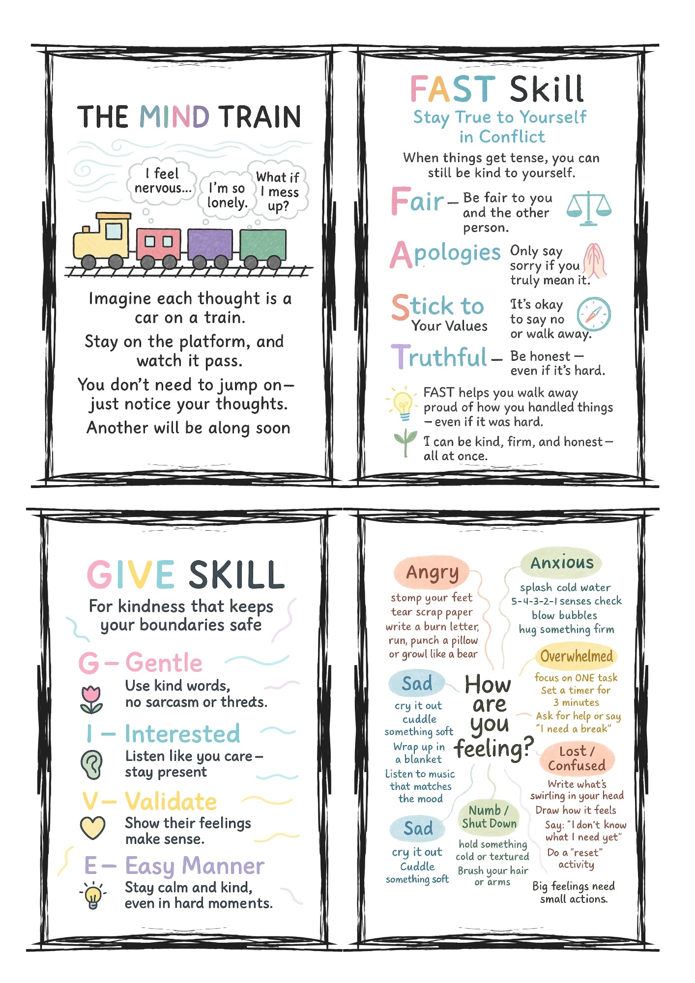 The Calm Down Toolkit – Printable Mental Health Card Set