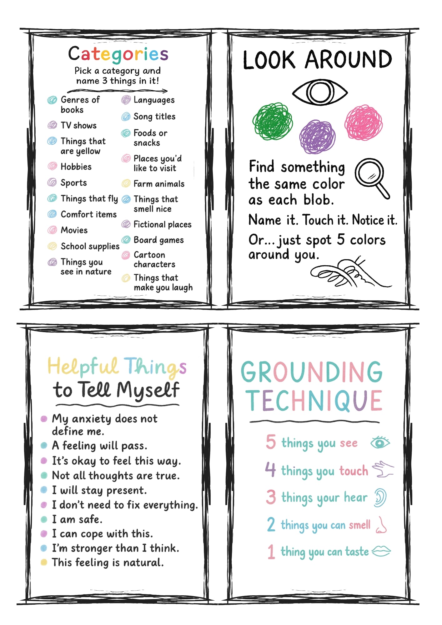 The Calm Down Toolkit – Printable Mental Health Card Set